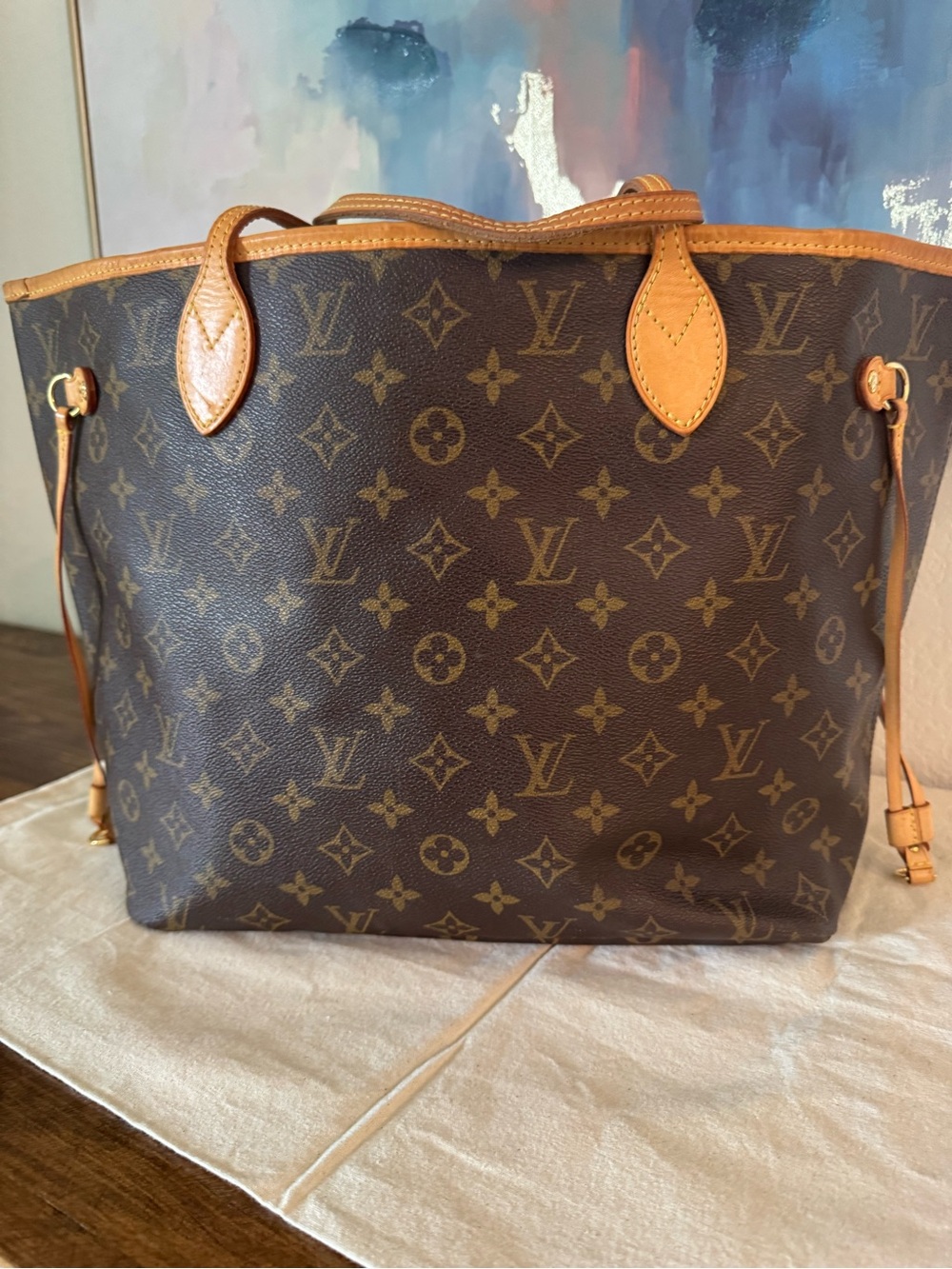 Authentic Louis Vuitton Monogram Canvas Neverfull MM - Picture 5 of 11